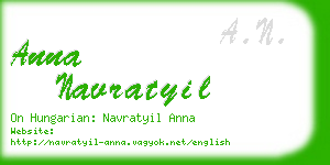 anna navratyil business card